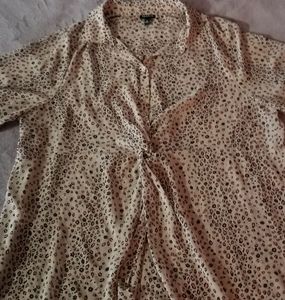 Torrid Pink Cheetah Blouse Size 2